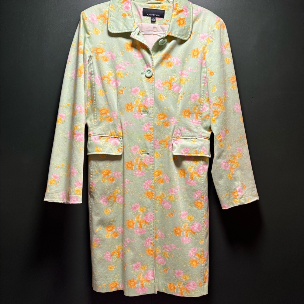 Jones New York Pastel Floral Coat